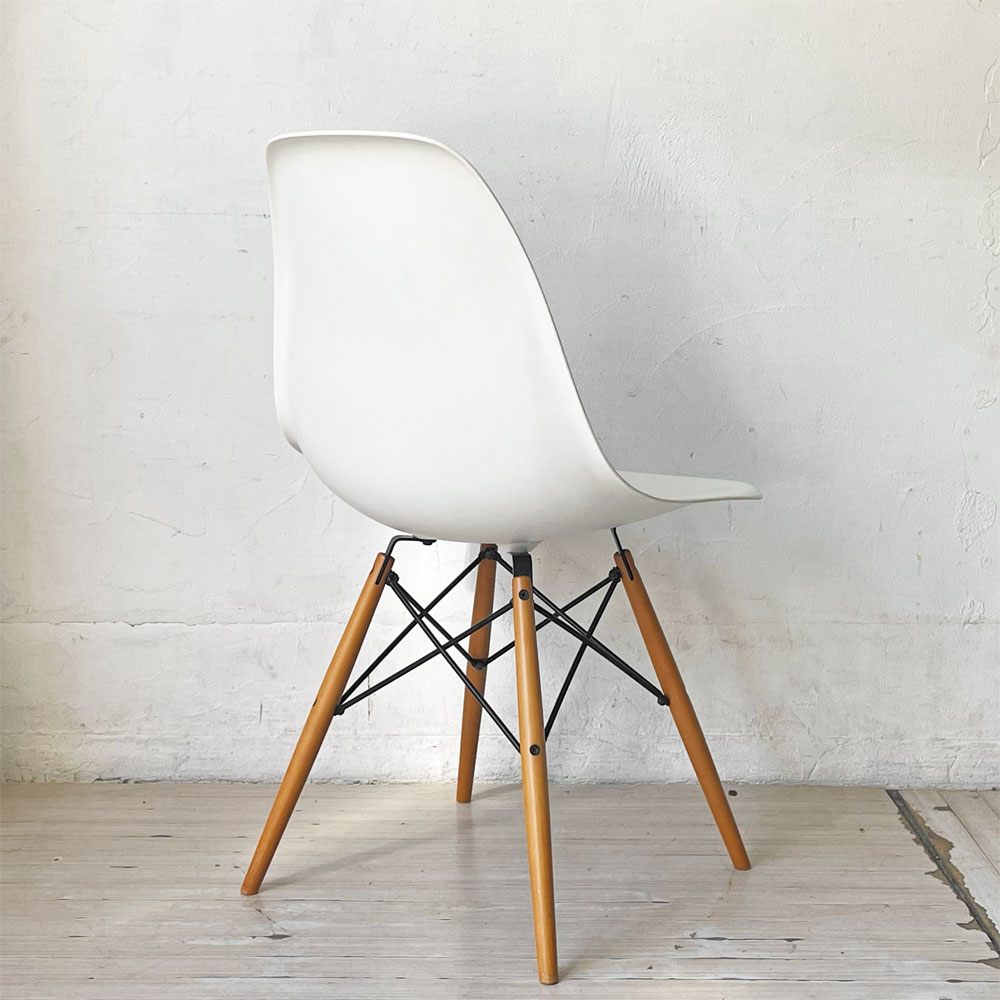ハーマンミラー Herman Miller サイドシェルチェア ポリプロピレン ホワイト ドゥエルレッグ C&R イームズ ミッドセンチュリー A ★