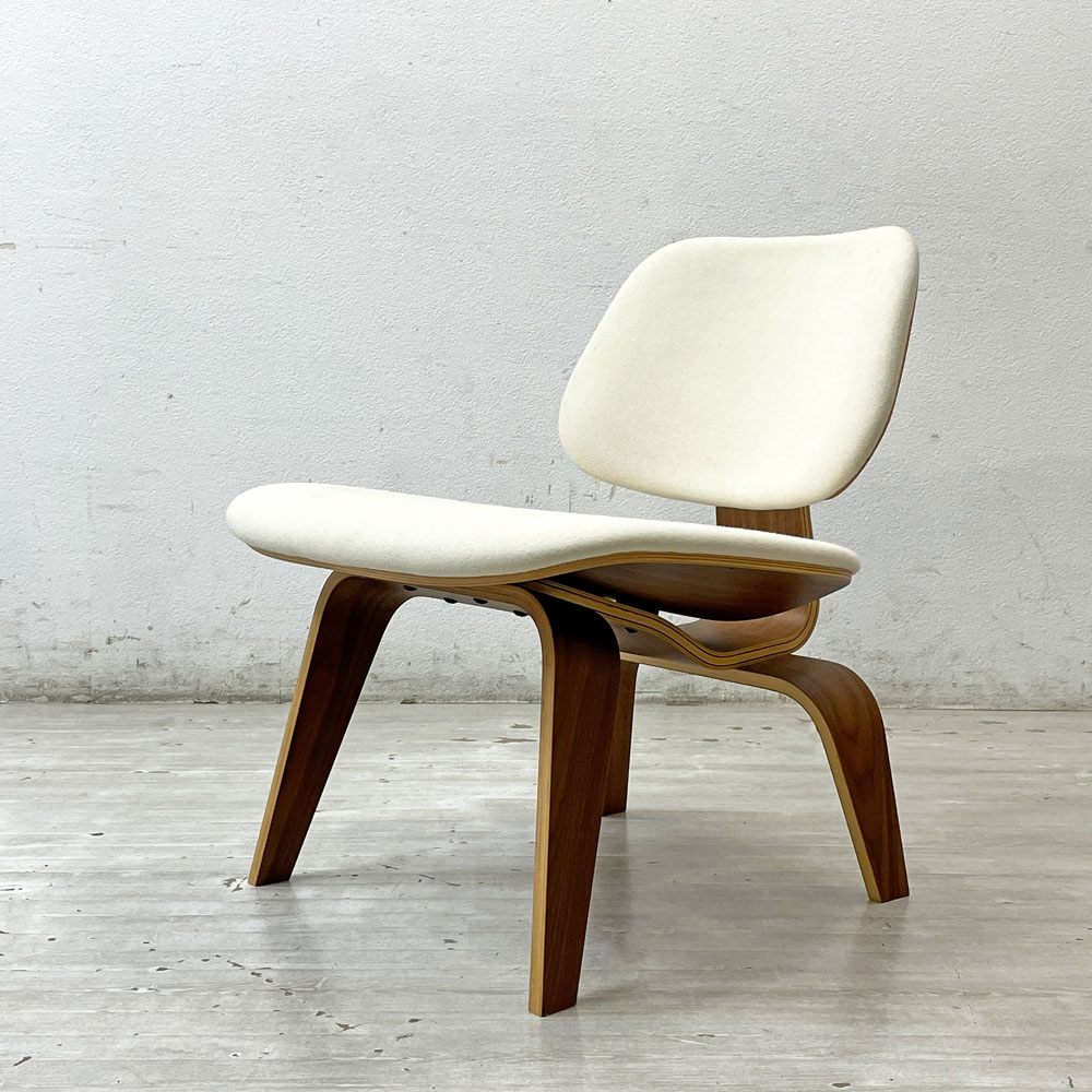 ハーマンミラー Herman Miller プライウッドラウンジチェア LCW ウッドレッグ ウォールナット アプホルスター C&R イームズ ミッドセンチュリー ●