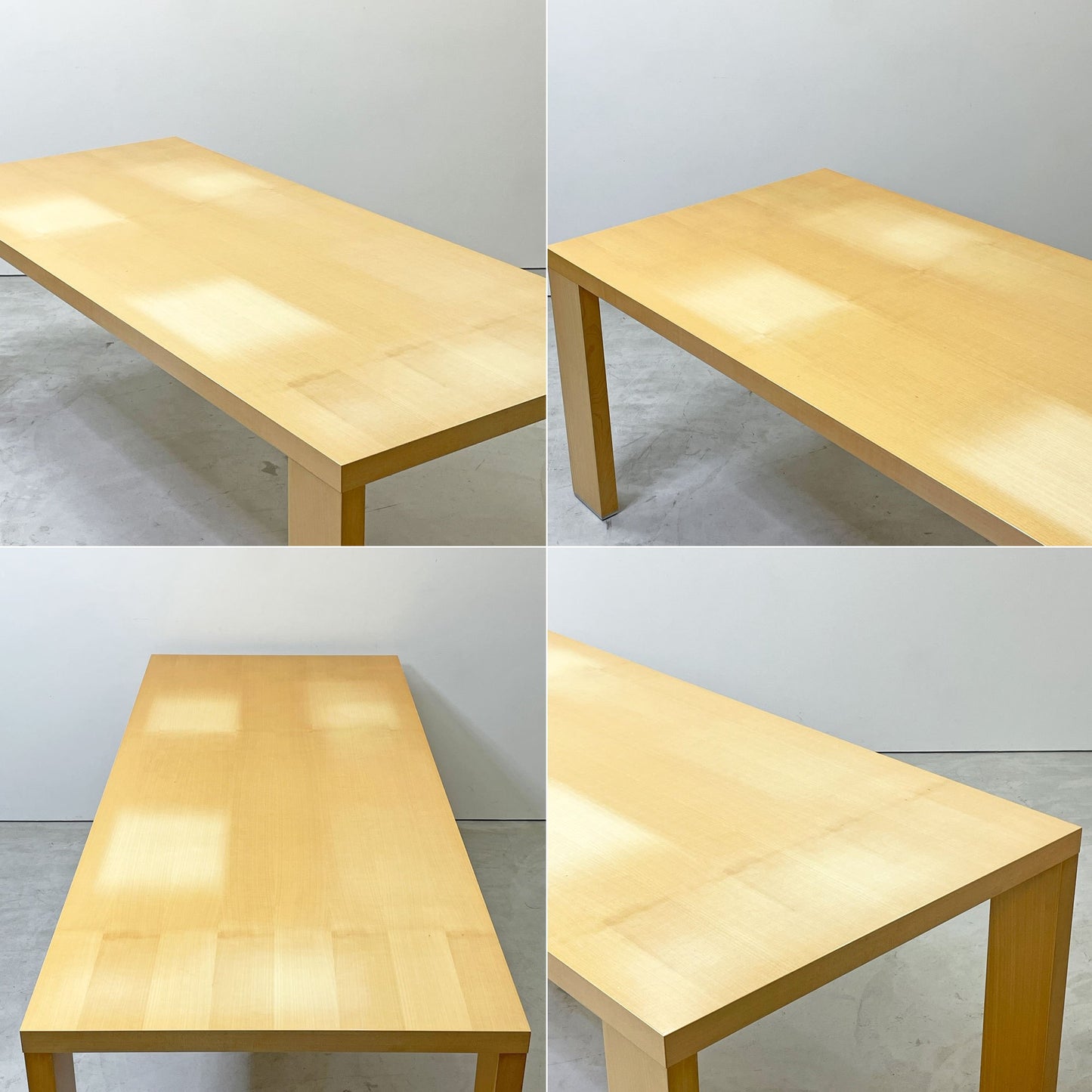 カッシーナ Cassina 363 M.I.R ミール ダイニングテーブル メープル材 ハンス・ウェッツスタイン Hannes Wettstein ナチュラルモダン W210cm  ●