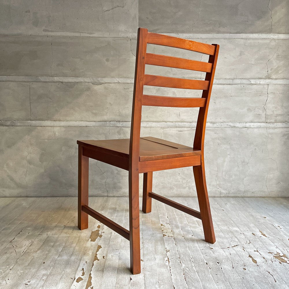 スキャンティーク SCANTEAK ダイニングチェア GMGK481 サイドチェア チーク無垢材 板座 ♪