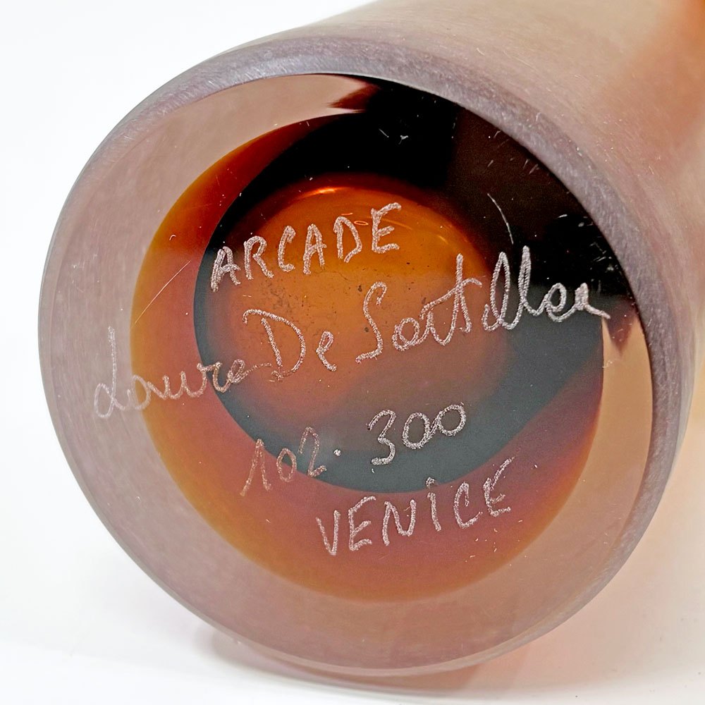 アーケード Arcade バンブーベース Bambu vase ガラスベース  フラワーベース ローラ・デ・サンティジャーナ イタリア ムラーノガラス オレンジ ●