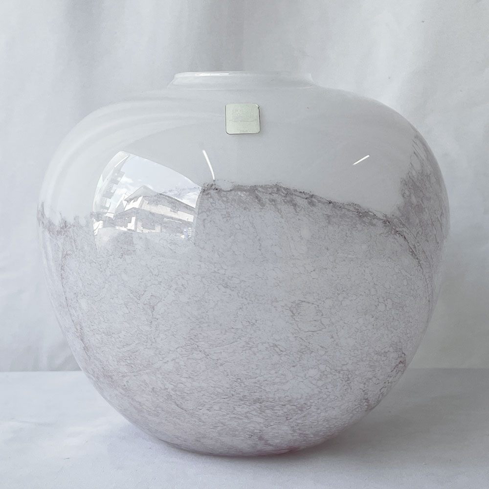 ホルムガード Holmegaard サクラ SAKURA ガラス フラワーベース 花瓶 1980年代 H17cm ミカエル・バング Michael Bang ビンテージ デンマーク 北欧 ◇