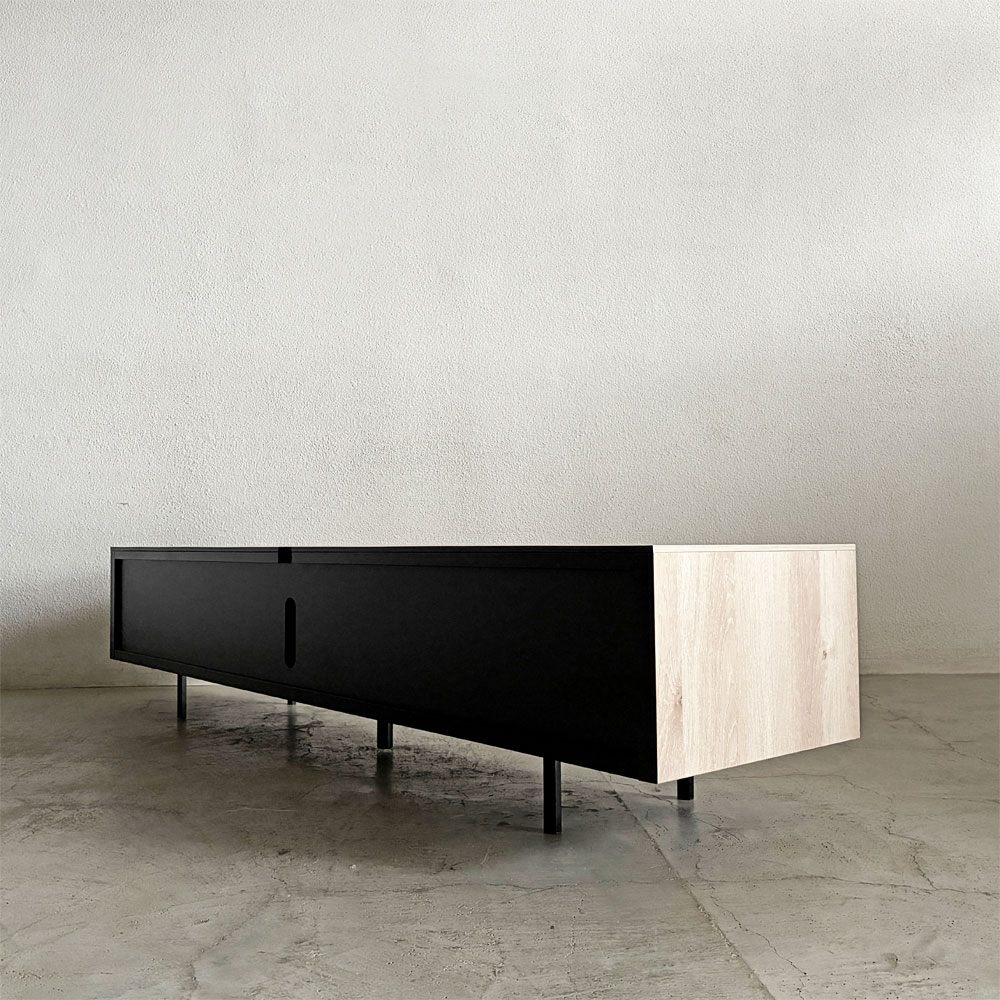 モダンデザイン Modern Design AVボード テレビボード W180cm ドロップダウン扉 スチール脚 〓