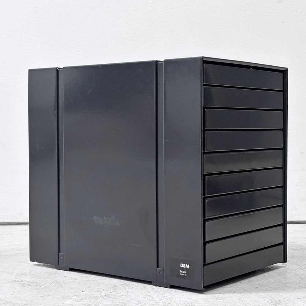 ユーエスエムハラー USM Haller USMハラー ユーエスエム イノス USM inos DRAWER SET ドロワーセット 10段 レターケース ブラック系カラー ●