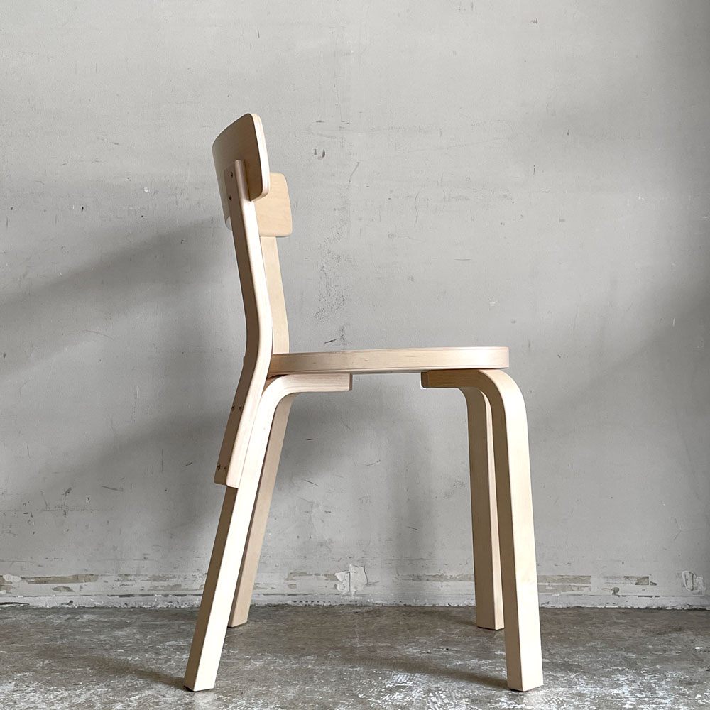 アルテック artek チェア 69 ダイニングチェア ナチュラル ラッカー アルヴァ・アアルト フィンランド 定価￥64,900- ■