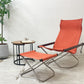 ニーチェア エックス NY chair X フォールディングチェア オットマン付 レンガ×ダークブラウン 折り畳みチェア 新居猛 藤栄 MoMA ●