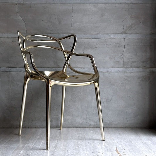 カルテル Kartell マスターズ メタリック Masters Metallic ゴールド アームチェア フィリップ・スタルク Philippe Starck A ♪