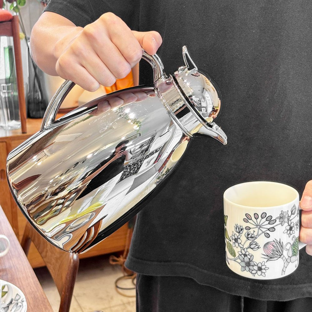 アルフィ alfi アルベルゴ Albergo トップサーモ Top-therm 卓上用ポット ステンレス 魔法瓶 1L 真空二重構造 シルバー ドイツ ●