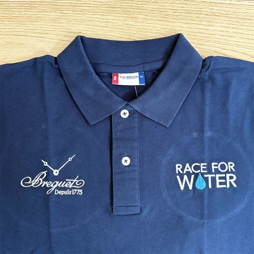 ブレゲ BREGUET レース フォー ウォーター Race for Water コラボ ポロシャツ クリーク Clique 企業系 ダークネイビー レディース M ●