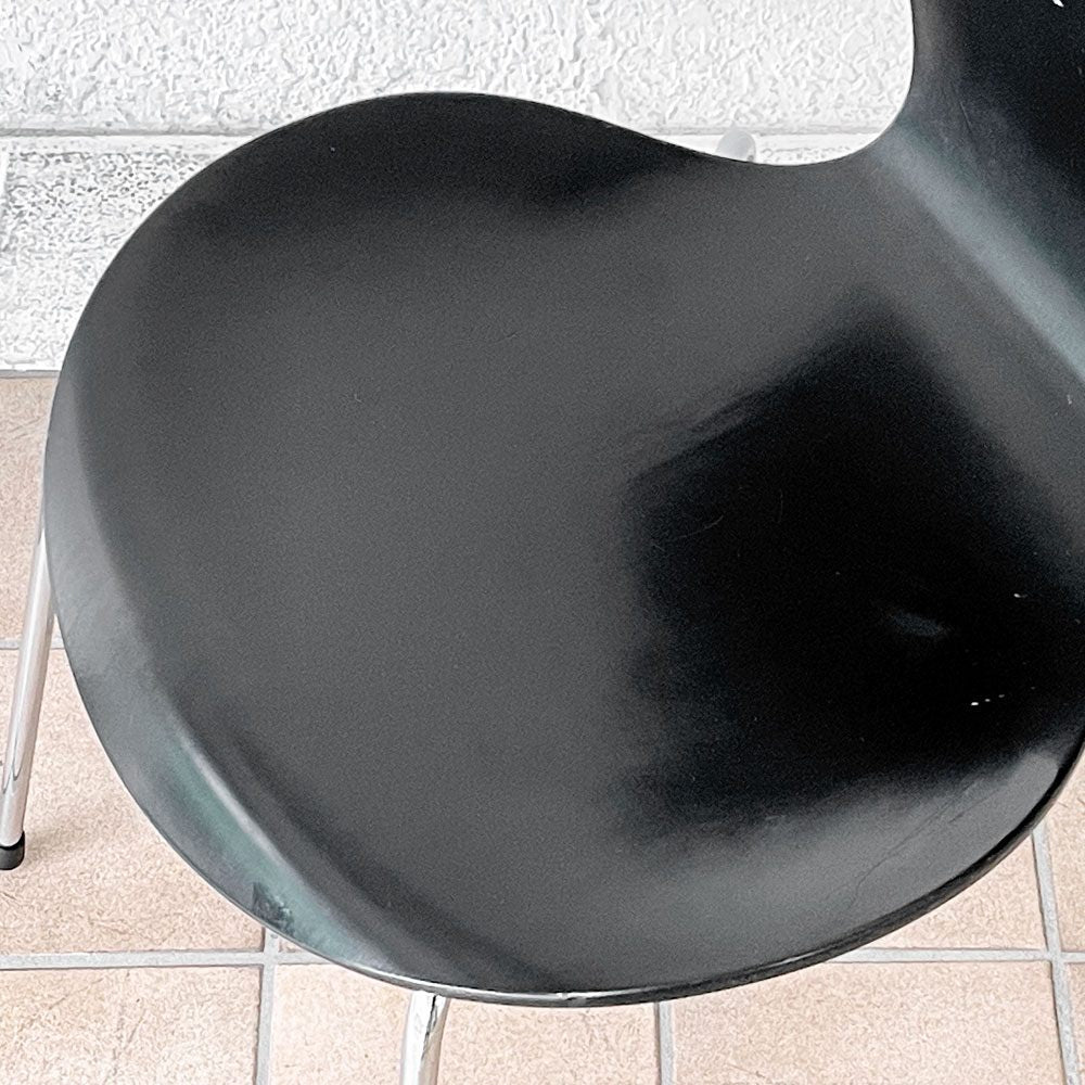 フリッツハンセン Fritz Hansen 3107 セブンチェア ラッカー ブラック スタッキング アルネ・ヤコブセン デンマーク 北欧家具 B ◇