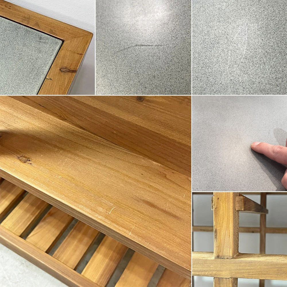 クラッシュゲート CRASH GATE ノットアンティークス Knot antiques ポタリー POTTERY アイランドテーブル 古材 トタン 関家具 インダストリアル 展示品 ●