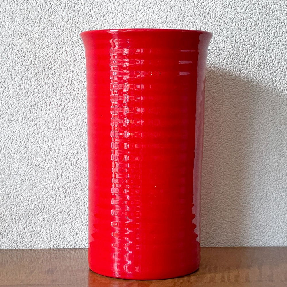 バウアーポタリー Bauer Pottery リングウェア ベース Ringware Vase 7inch レッド 花瓶 アメリカ 参考価格9900円 ◇