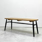 モモナチュラル MOMO Natural ベンチ SB BENCH オーク無垢材 ミディアムオイル塗装 2人掛け W110cm 板座 座繰り ●