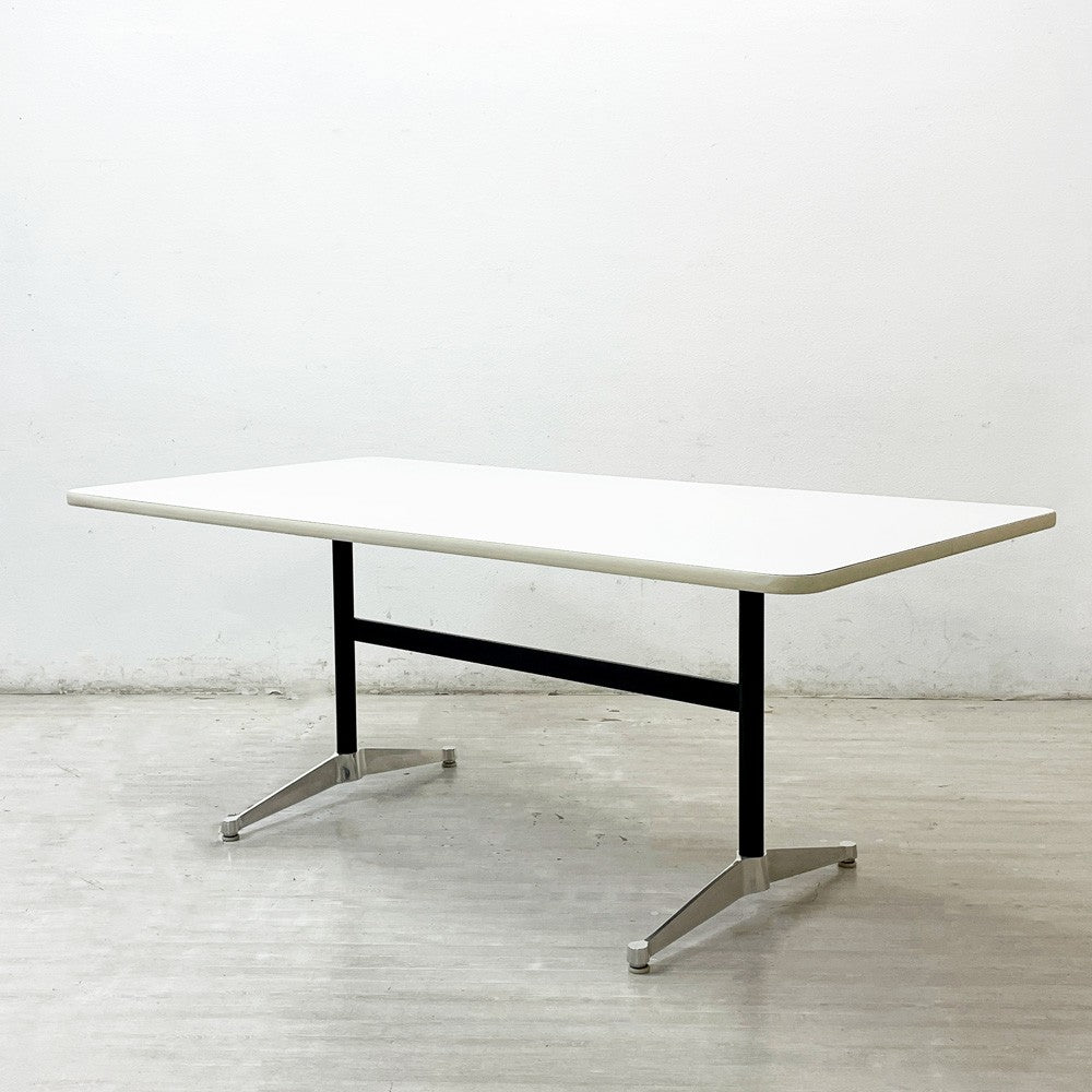 ハーマンミラー Herman Miller コントラクトテーブル ワークデスク レクタングル W180cm C&R イームズ ミッドセンチュリー ●
