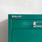 ビスレー BISLEY BASICシリーズ BA3/CD キャビネット 4段 グリーン スチールワゴン H67.5cm オフィス 店舗什器 グリーン 英国 廃番品 ■