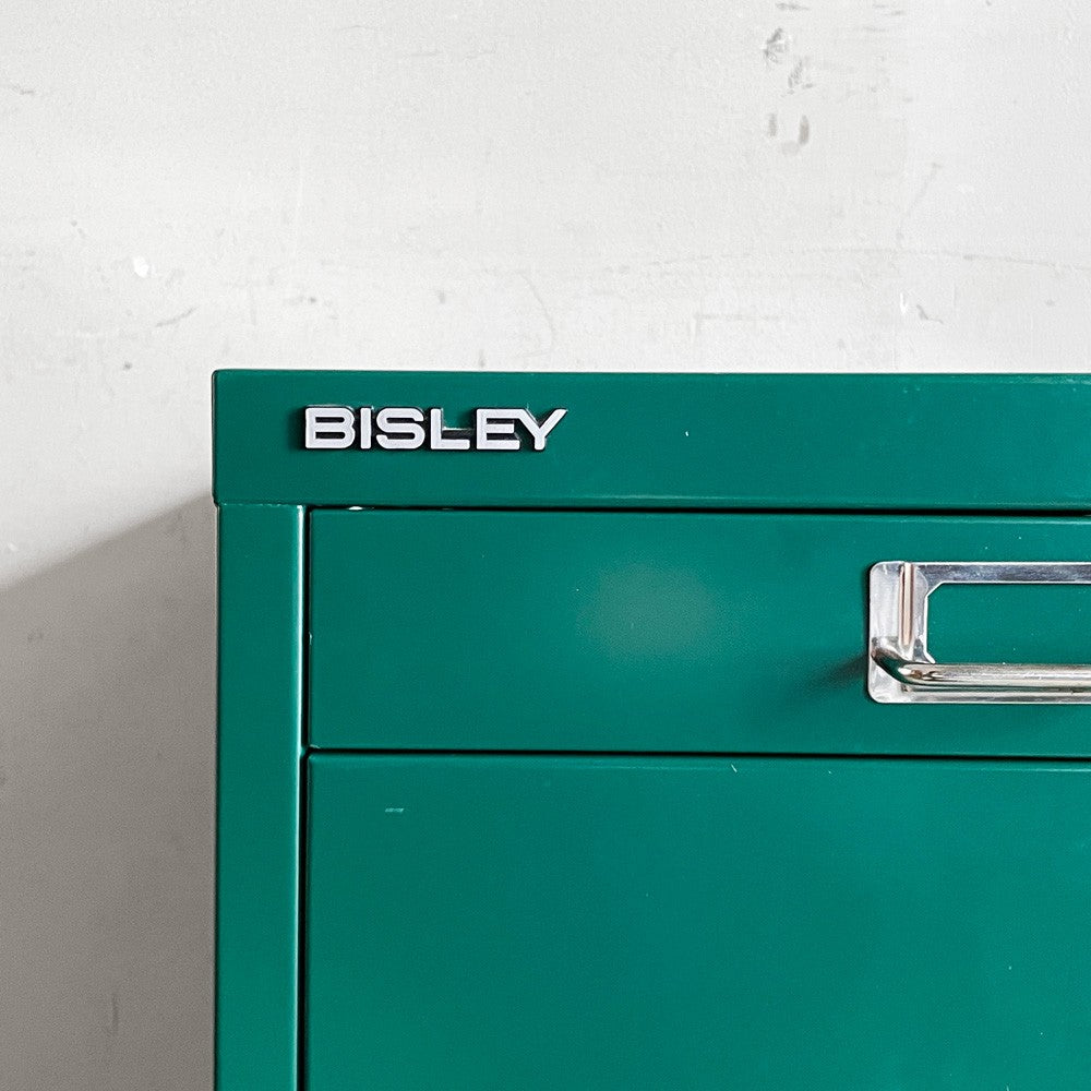 ビスレー BISLEY BASICシリーズ BA3/CD キャビネット 4段 グリーン スチールワゴン H67.5cm オフィス 店舗什器 グリーン 英国 廃番品 ■