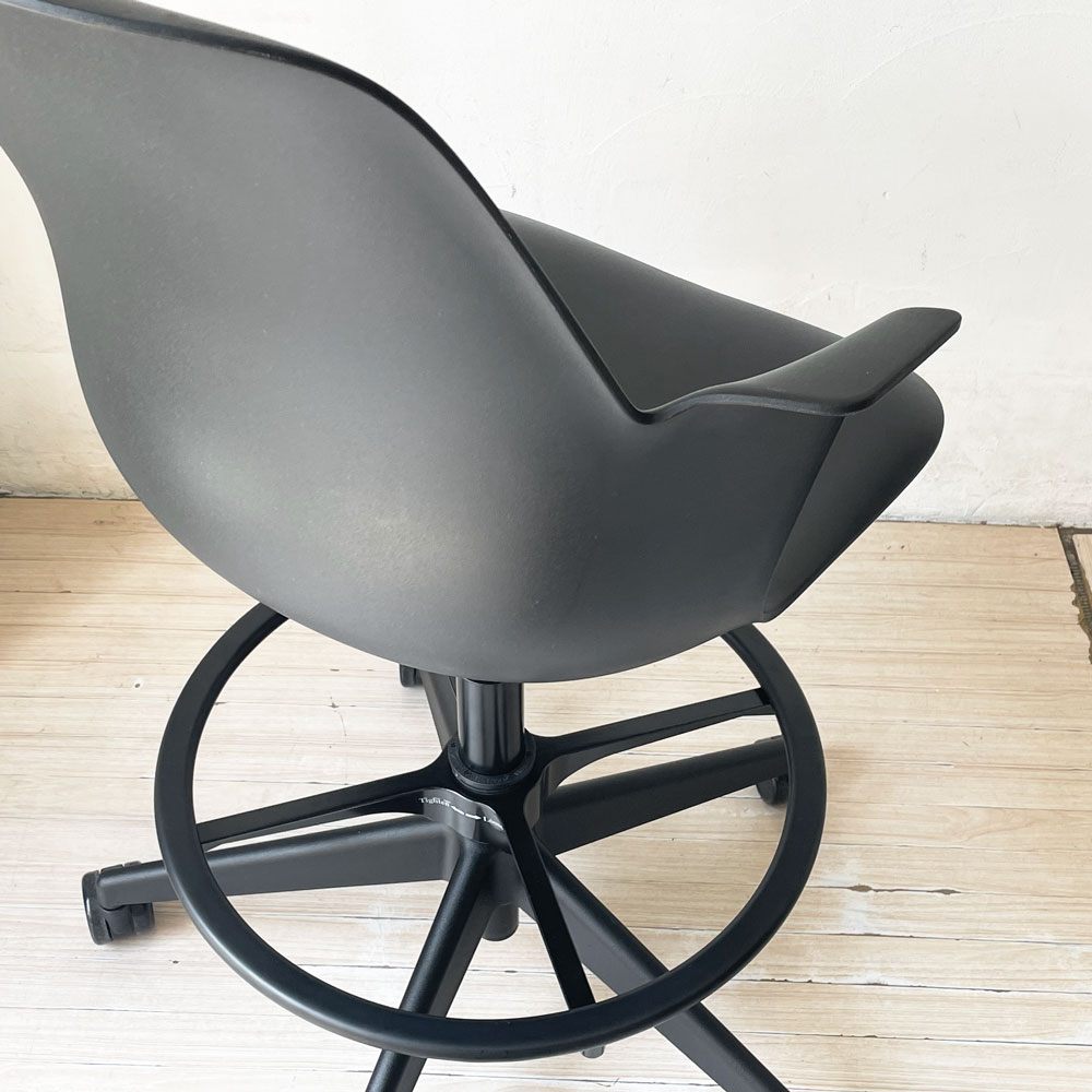 スチールケース Steelcase ノード ファイブスター スツール Node FIVE-STAR STOOL ハイチェア 製図チェア キャスター ブラック ★