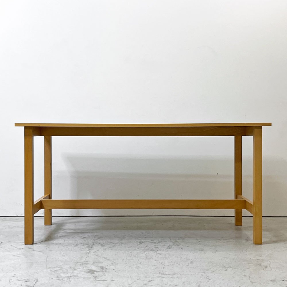 無印良品 MUJI ファイバーラミネート ワーキングテーブル W150cm アトリエテーブル 作業テーブル 廃番 ●