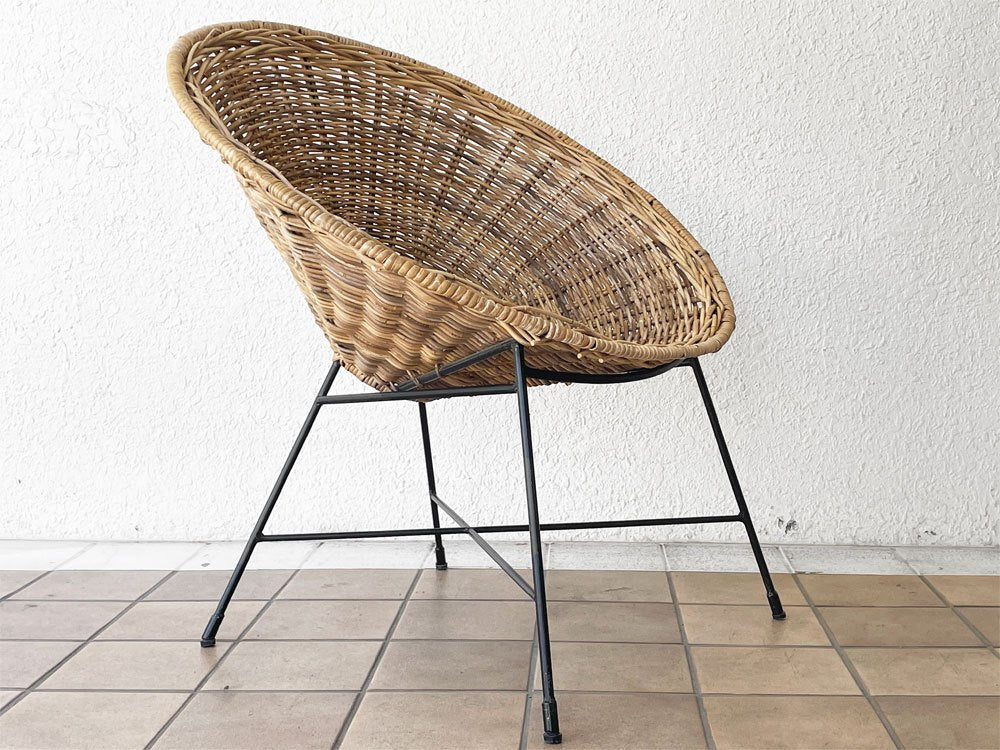 ジャーナルスタンダード ファニチャー journal standard furniture モントークチェア Montauk chair ラウンジチェア ラタン×アイアン ◇