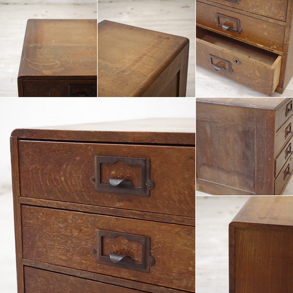 ジャパンビンテージ Japan vintage 小引き出し 4段 抽斗 古家具 古道具 ●