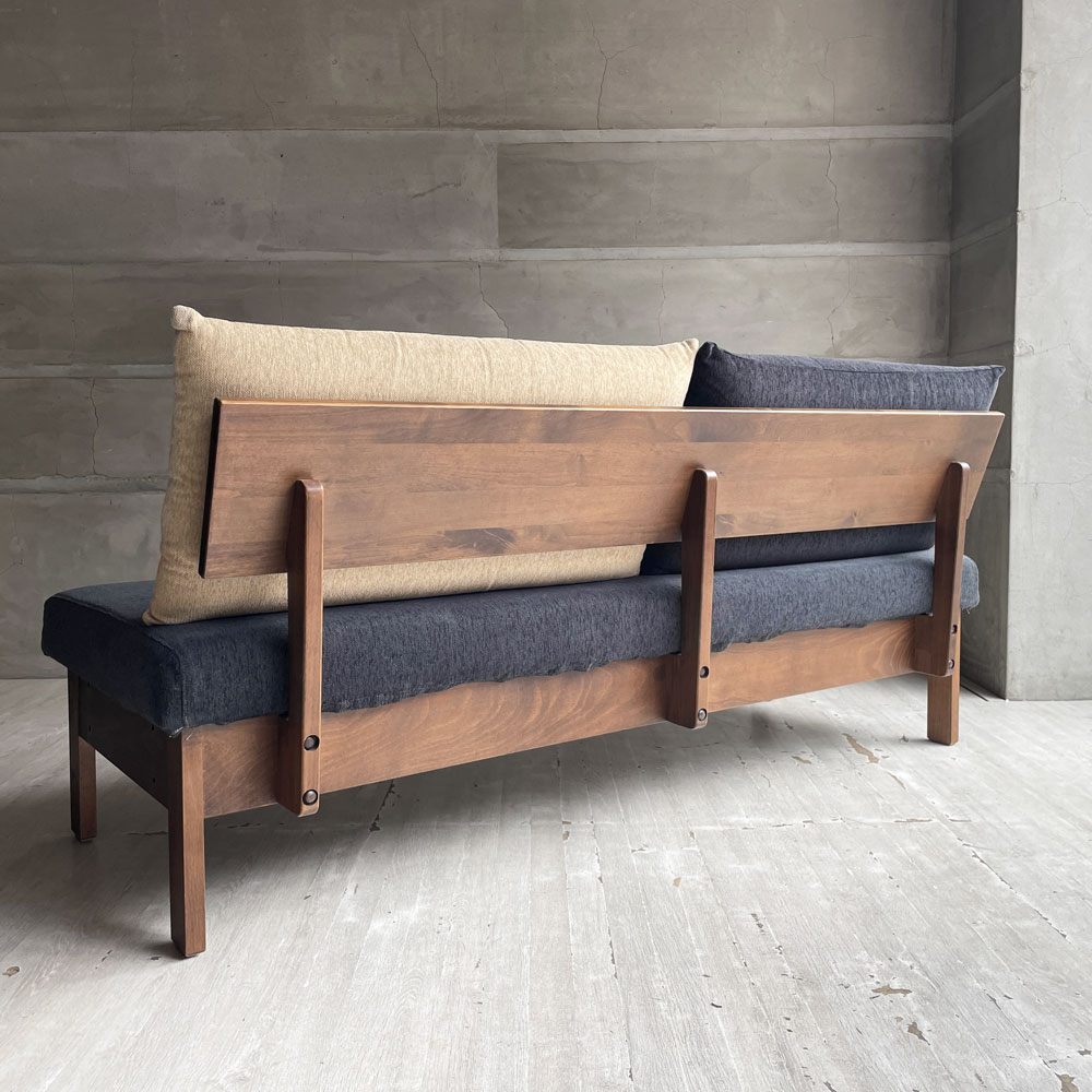 園田産業 ルチア Ruthia 160カウチソファ ソファベンチ 3人掛け 3P カバーリング サイドパネル付け替え可 アルダー材 ♪