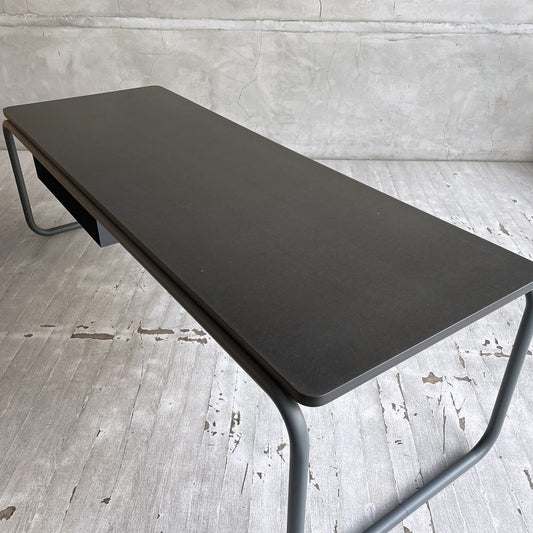 無印良品 MUJI × トーネット THONET スチールパイプ ローテーブル Lサイズ ラック付き ダークグレー ドイツ バウハウス 廃番希少 ♪