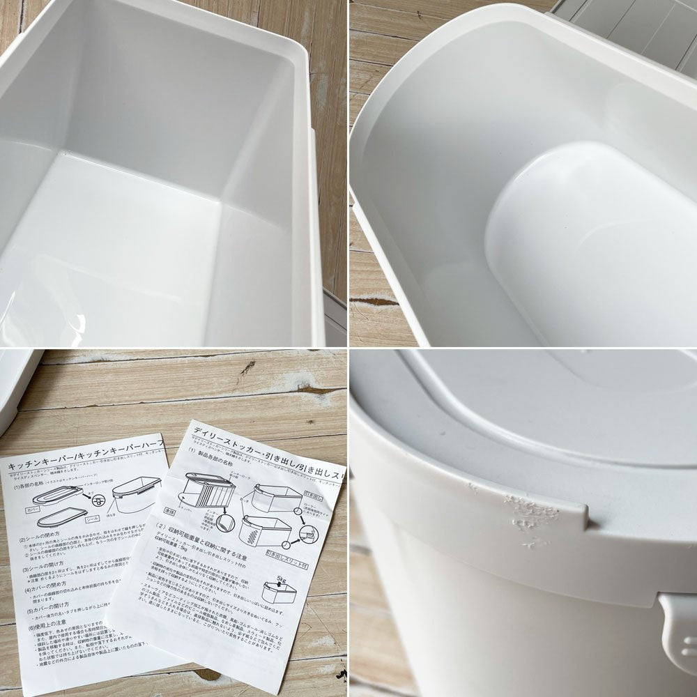 タッパーウェア Tupperware キッチンキーパー お米 10kg 密閉収納 2重蓋 保存容器 ライトグレー 廃盤 未使用品 ★