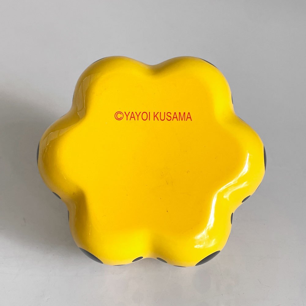 草間彌生 YAYOI KUSAMA パンプキン Pumpkin オブジェ ペーパーウェイト イエロー 水玉 ドット かぼちゃ Φ6.5cm 廃番品 ■