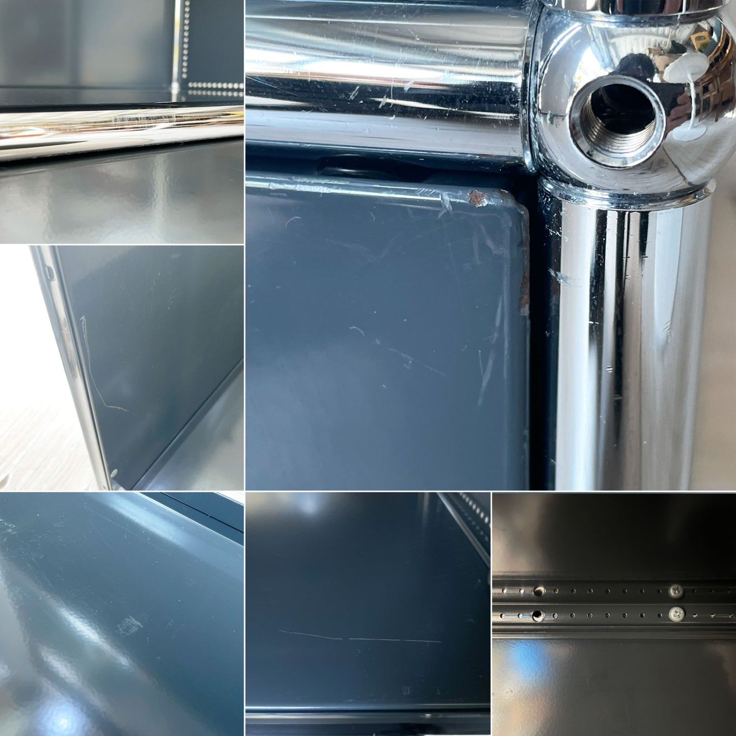 ユーエスエムハラー USMハラー USM Haller キャビネット シェルフ 1列4段 フリップアップドア エクステンションドア アントラサイト H144  ★