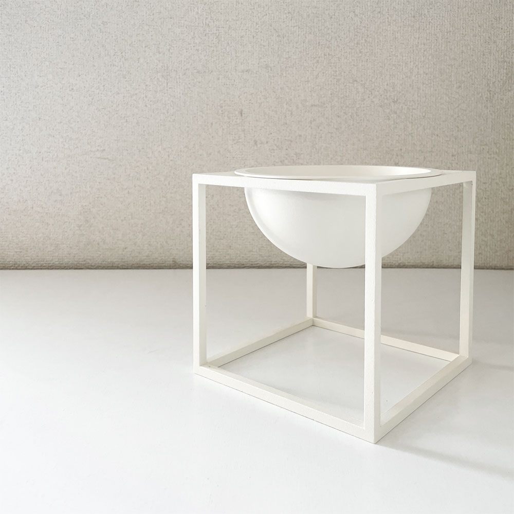 オドーコペンハーゲン Audo Copenhagen クブス Kubus ボウル スモール 14×14cm ホワイト フラワーポット 小物入れ 参考価格￥31,780- ◎
