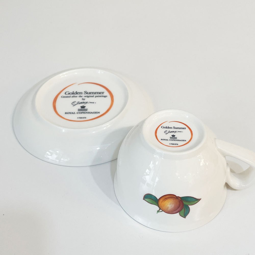 ロイヤルコペンハーゲン ROYAL COPENHAGEN ゴールデンサマｰ GoldenSummer カップ＆ソーサー 北欧雑貨 B ◎