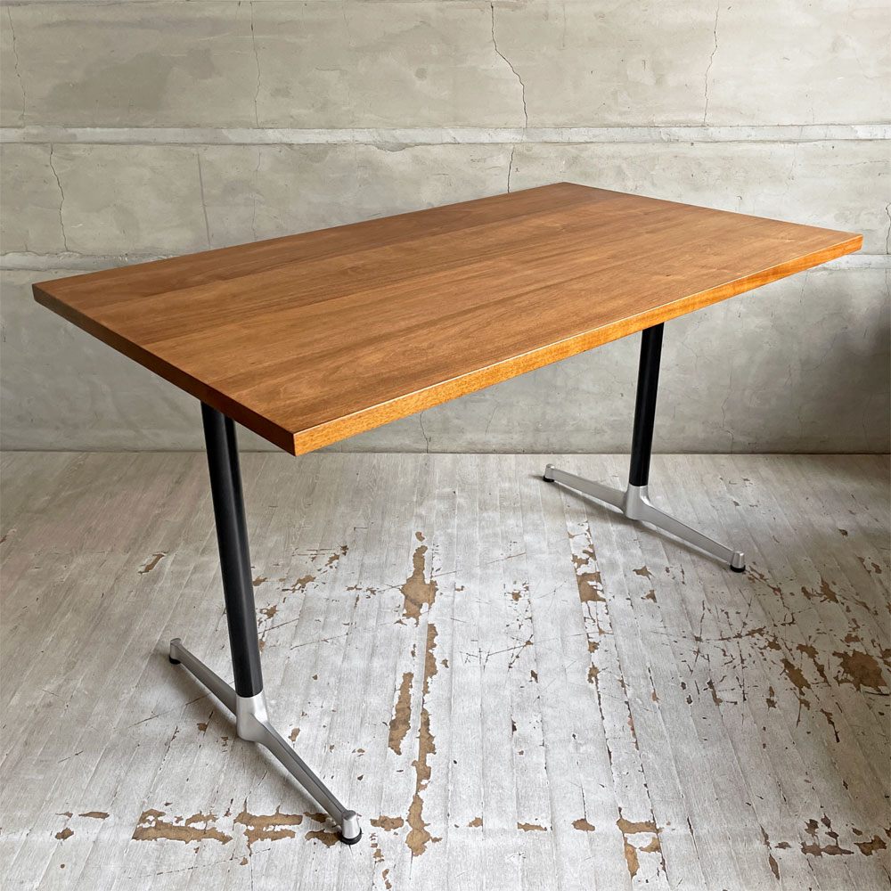 グリニッチ greeniche カフェテーブル Cafe Table ダイニングテーブル W120×D70×H70cm ウォールナット無垢材×スチールレッグ ♪