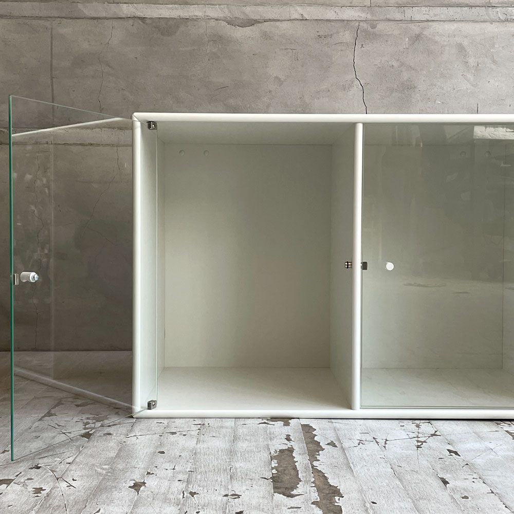 モンタナ MONTANA システムシェルフユニット SYSTEM SHELF UNIT キャビネット ガラス扉 ホワイト デンマーク ♪