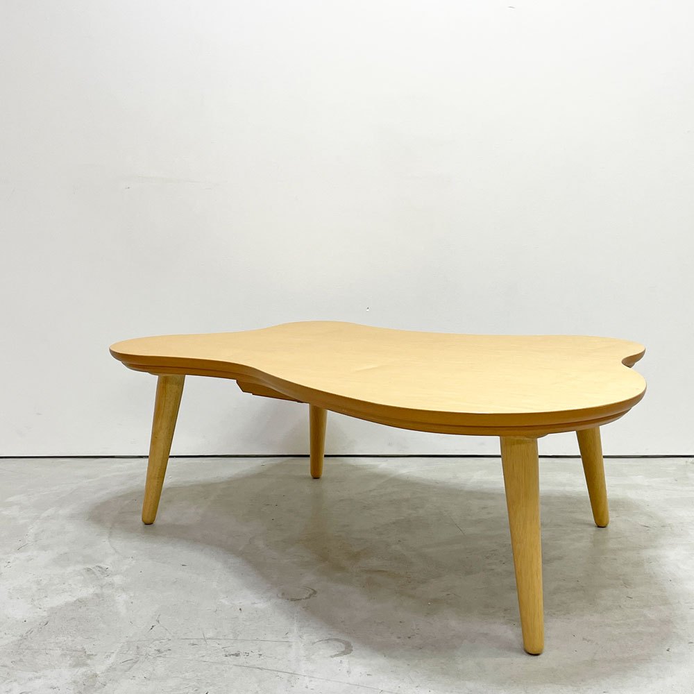 高松辰雄商店 たまり Tamari 変形 こたつテーブル ローテーブル メープル材 ナチュラル W110cm ●