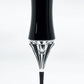 保谷クリスタル HOYA CRYSTAL ブラックベルベット BLACK VELVET シャンパングラス コーンカットステム型 カラーガラス 美品 ●
