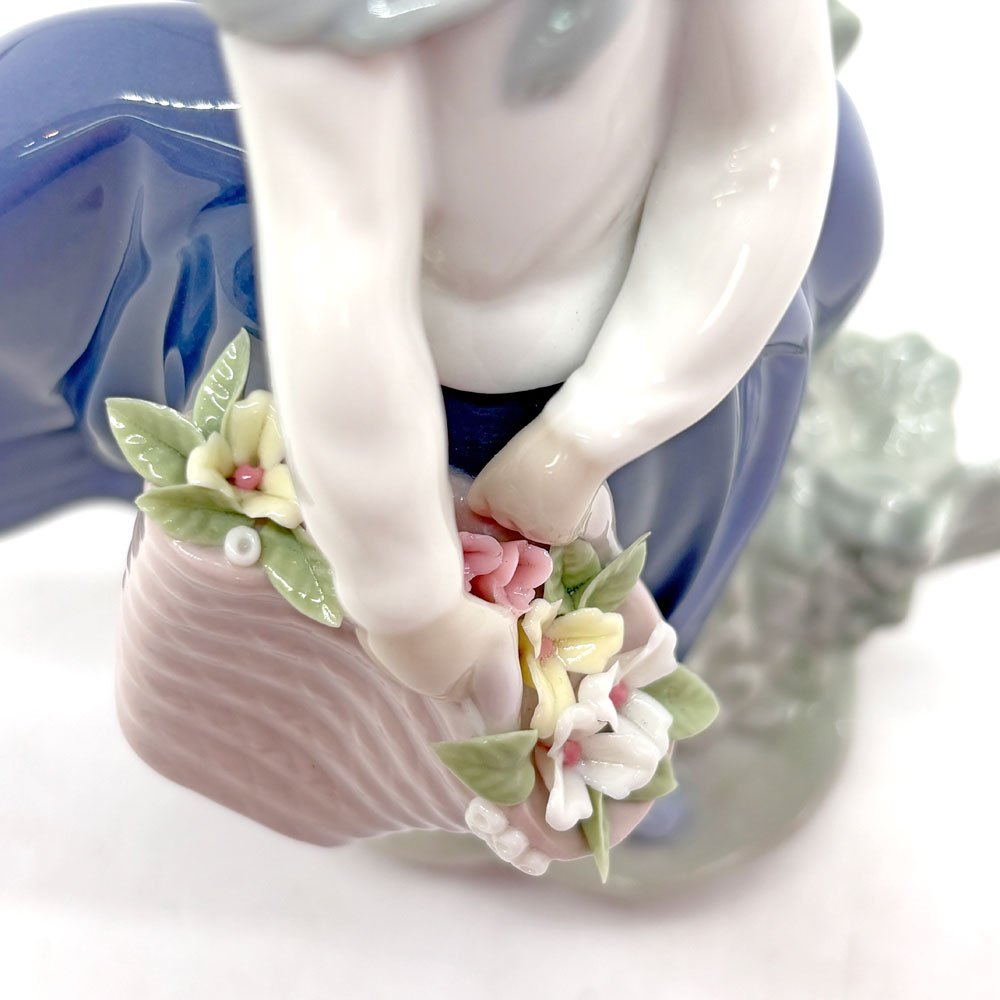 リヤドロ LLADRO きれいな花ばかり Pretty Pickings 陶器人形 置物 オブジェ 箱付き スペイン ●