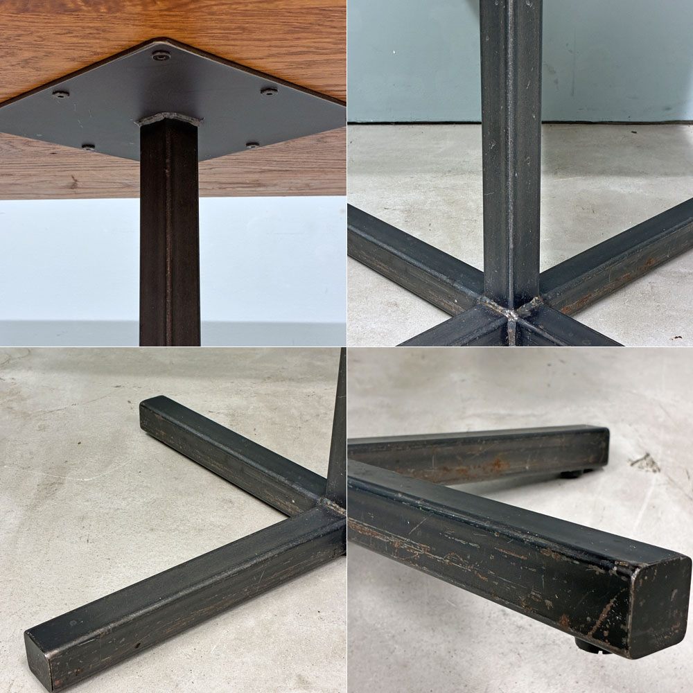 アクメファニチャー ACME Furniture グランビュー GRANDVIEW カフェテーブル オーク無垢材 スチール スクエア天板 W72cm 現状品 ◎