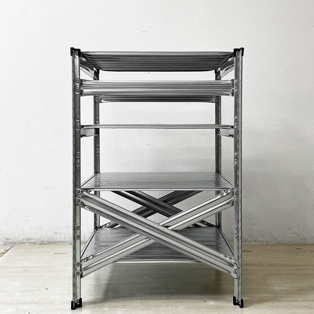 メタルシステム METALSISTEM スーパー123シリーズ SUPER123 スチールシェルフ STEEL SHELF 4段 W68xD61.5xH93cm イタリア製 ●