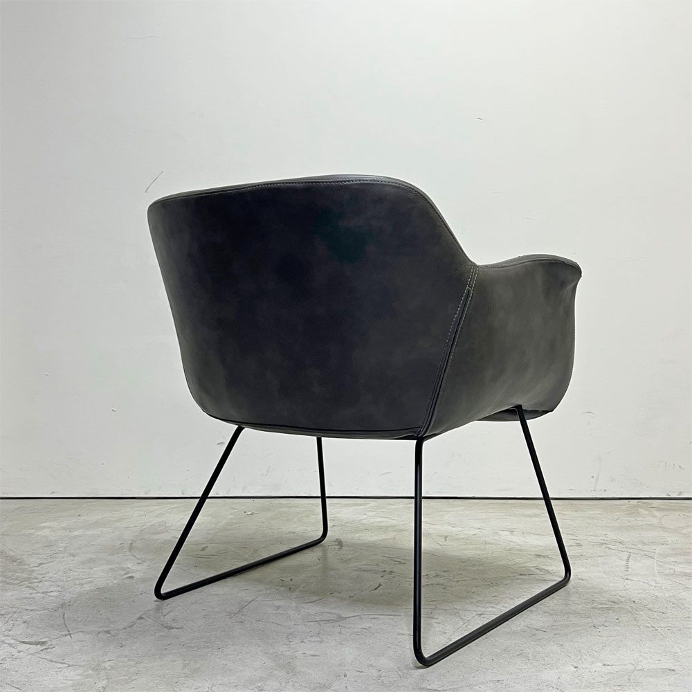 アデペシュ adepeche パニッシュ シェルチェア PUNISH shell chair アームチェア  PUレザー 合皮 スチール インダストリアル ●