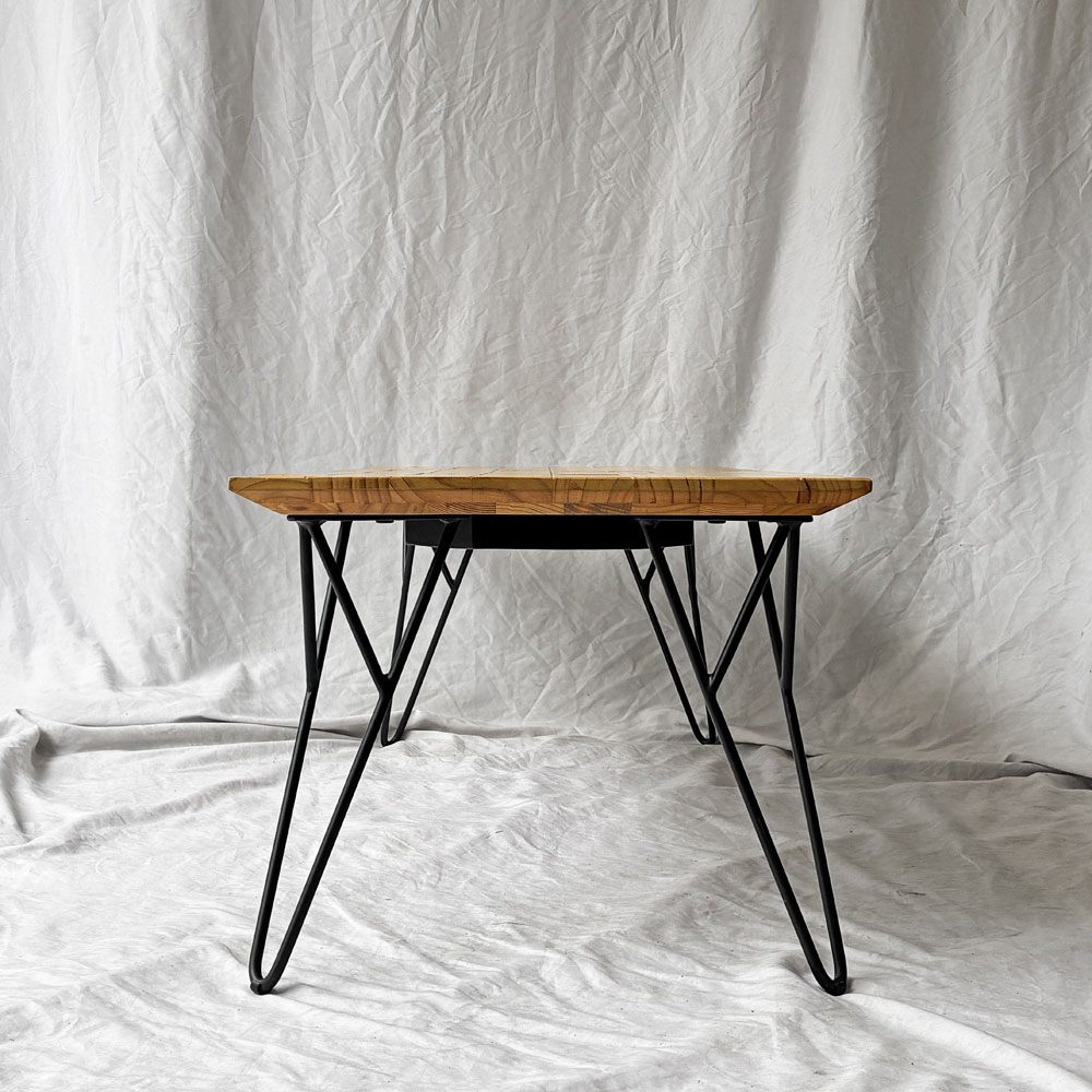 リビングハウス LIVING HOUSE. オッタシリーズ OTTA TVボード W110cm ローテーブル スチールレッグ 再生パイン無垢材 ナチュラルデザイン◇
