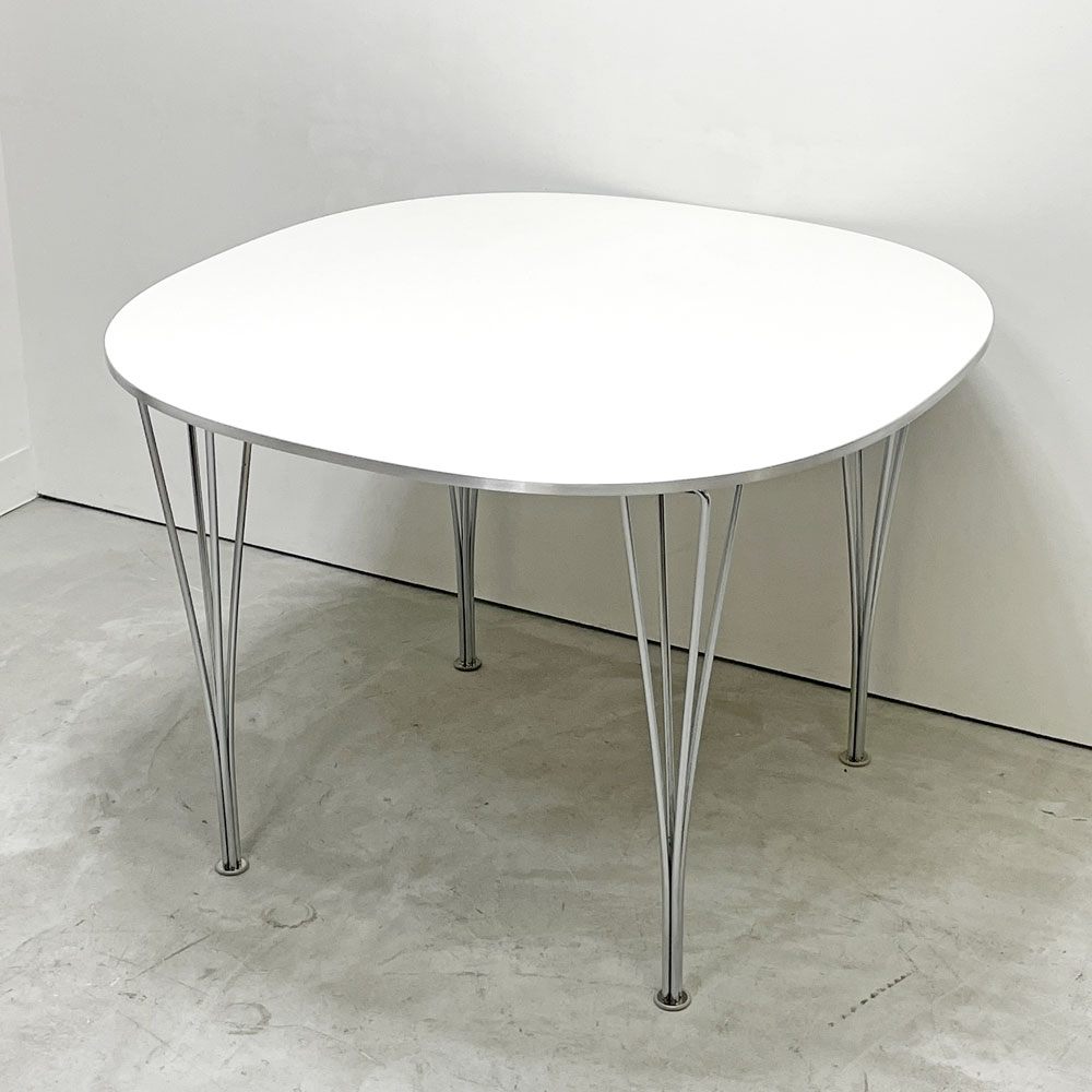 フリッツハンセン Fritz Hansen B603 スーパー円テーブル Bテーブル ダイニングテーブル 100x100cm  ピート・ヘイン アルネ・ヤコブセン ブルーノ・マットソン デンマーク 北欧家具 ●