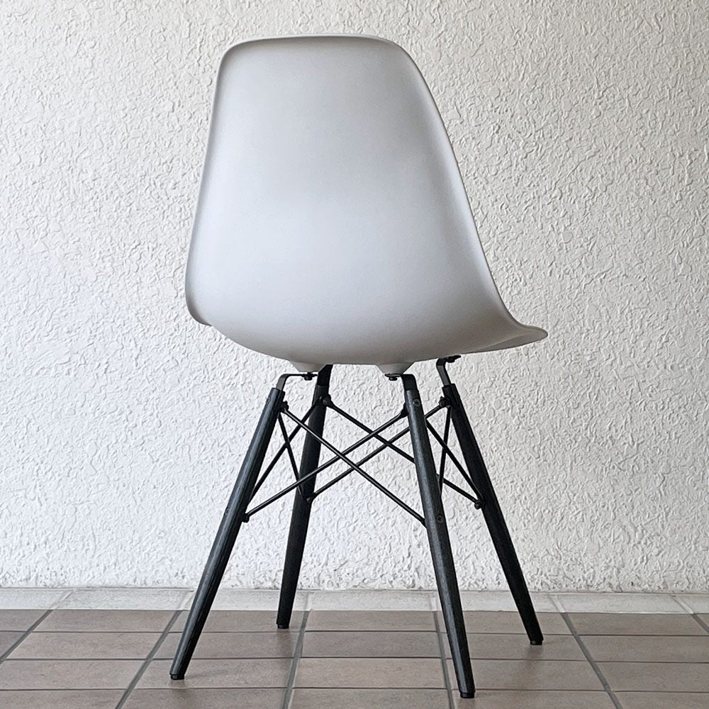 ハーマンミラー HermanMiller サイドシェルチェア ドゥエルレッグ DSW アルパイン × エボニー ポリプロピレン製 イームズ ミッドセンチュリー ◇