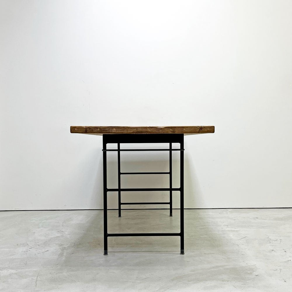 杉山製作所 ファクト L ワークテーブル FACT L WORK TABLE ダイニングテーブル W140cm 杉古材 アイアン インダストリアルデザイン ●
