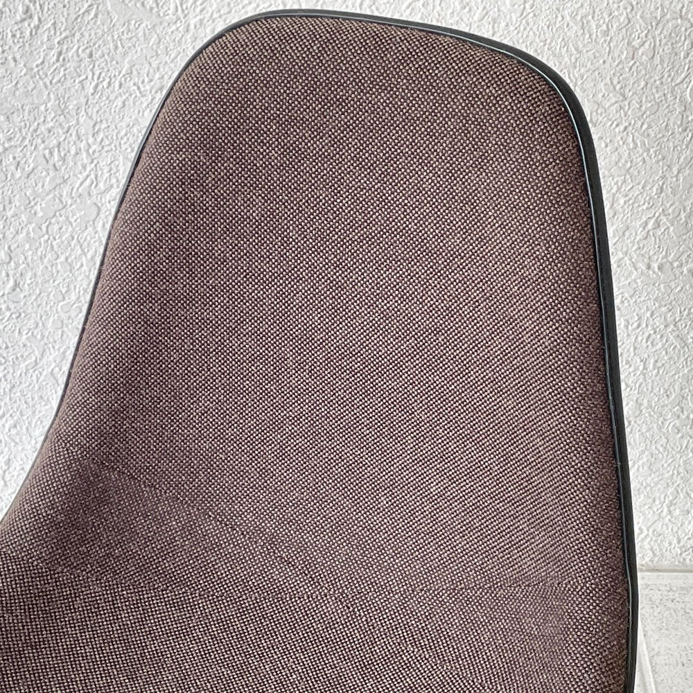 ハーマンミラー Herman Miller サイドシェルチェア MFS製 FRP アプホルスター ファブリック Hベース イームズ ビンテージ 張替え済 ◇