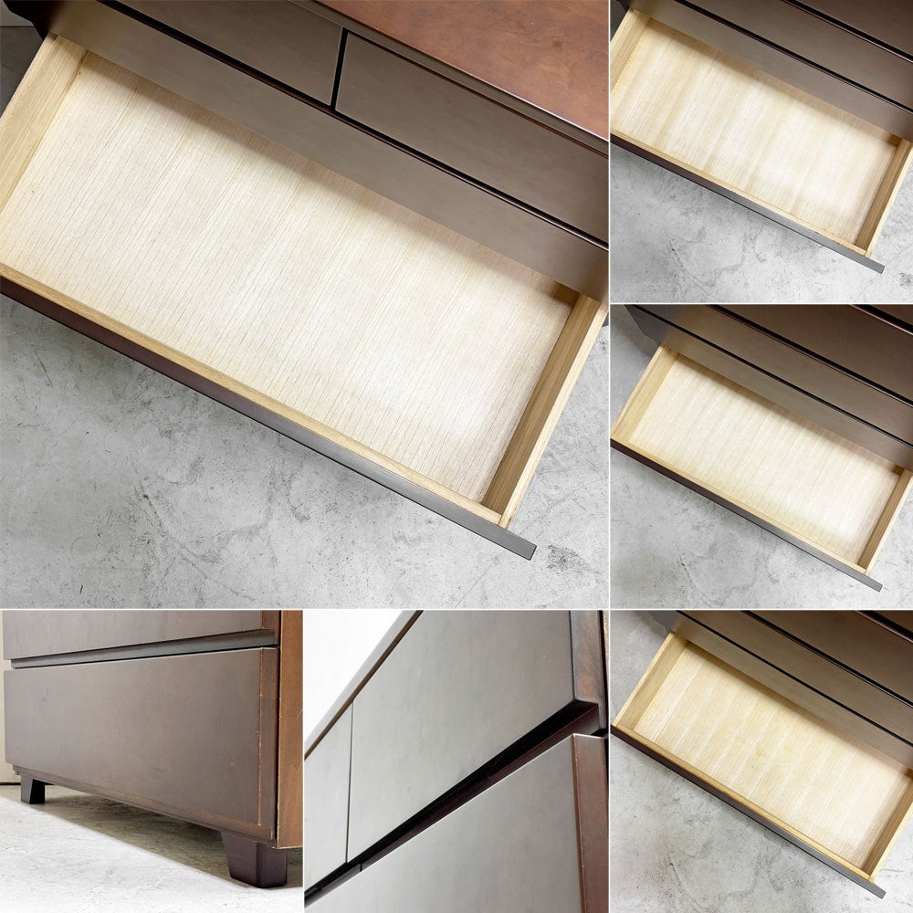 無印良品 MUJI 木製 チェスト 6段 7ドロワー W89㎝ バーチ材 ブラウン シンプルデザイン 廃盤 ●