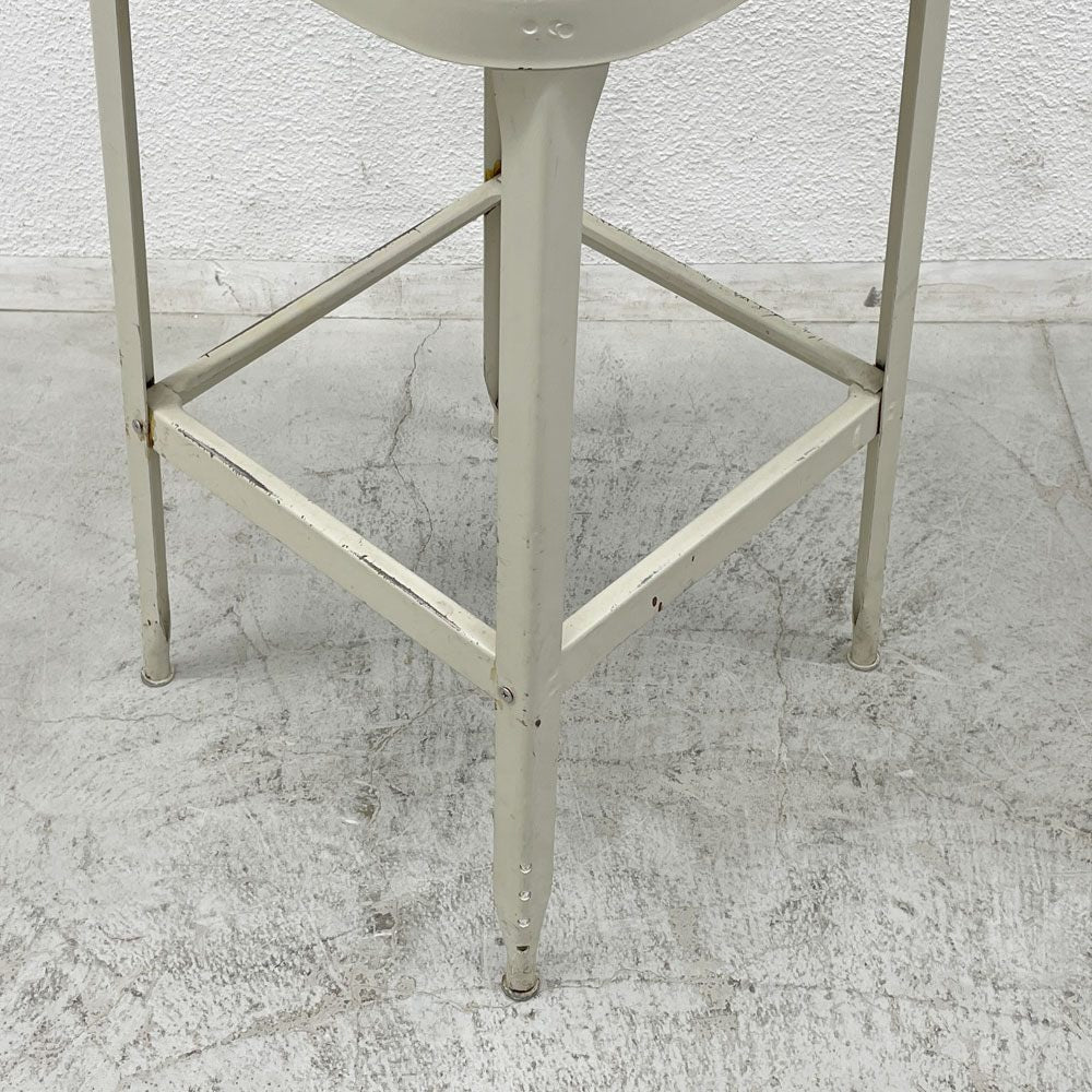 リオン LYON ファクトリースツール FACTORY STOOL プティホワイト Putty white プレスウッドシート カウンタースツール P.F.S取扱 ① 〓