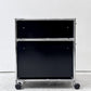 ユーエスエムハラー USMハラー USM Haller モジュラーファニチャー ロールボーイ デスクワゴン 2ドロワー ブラック系カラー キャスター付き ●