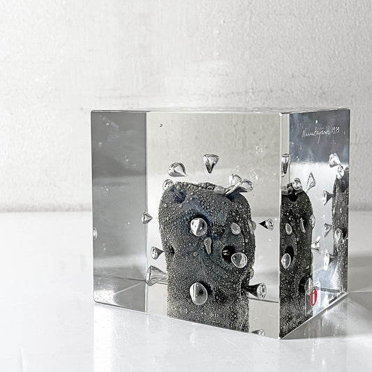 ヌータヤルヴィ Nuutajarvi イッタラ iittala アニュアルキューブ Annual Cube 1979 オイバ・トイッカ 997/2000 北欧雑貨 ビンテージ 希少 ■