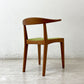 ウッドユーライクカンパニー WOOD YOU LIKE COMPANY アイチェア AI CHAIR アームチェア チェリー無垢材 ファブリック張替え済み ライトグリーン B ●