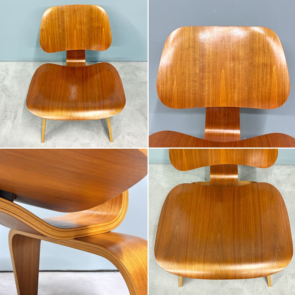ハーマンミラー Herman Miller プライウッドラウンジチェア LCW ウッドレッグ ウォールナット C&R イームズ ミッドセンチュリー 2007年製 ◎